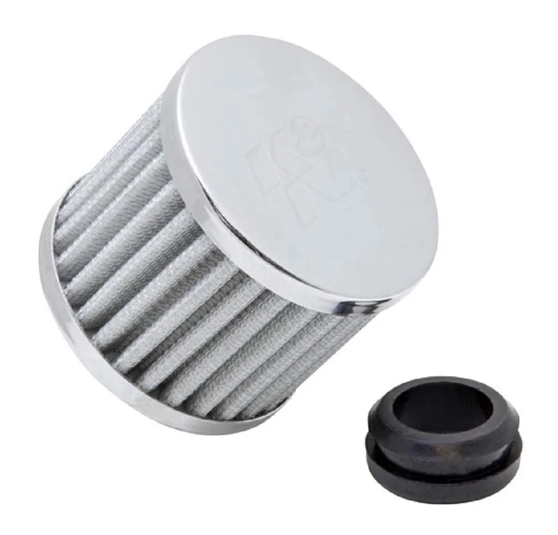 K&N Vent Air Filter/ Breather: High Performance, Premium, Washable, Replacement Engine Filter: Flange Diameter: 1 In, Filter Height: 2.5 In, Flange Length: 1 In, Shape: Breather, 62-1590WT