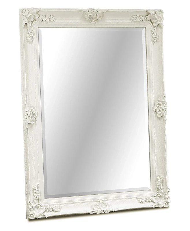 Barcelona Trading Abbey Large Cream Shabby Chic Antique Style Wall/Over Mantle Mirror - 43in x 31in