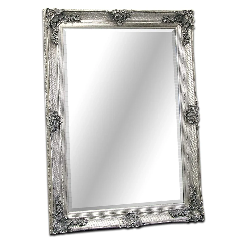 Barcelona Trading Abbey Large Silver Shabby Chic Antique Style Wall/Over Mantle Mirror-31in x 43in, Wood, 110x79,GL104-2