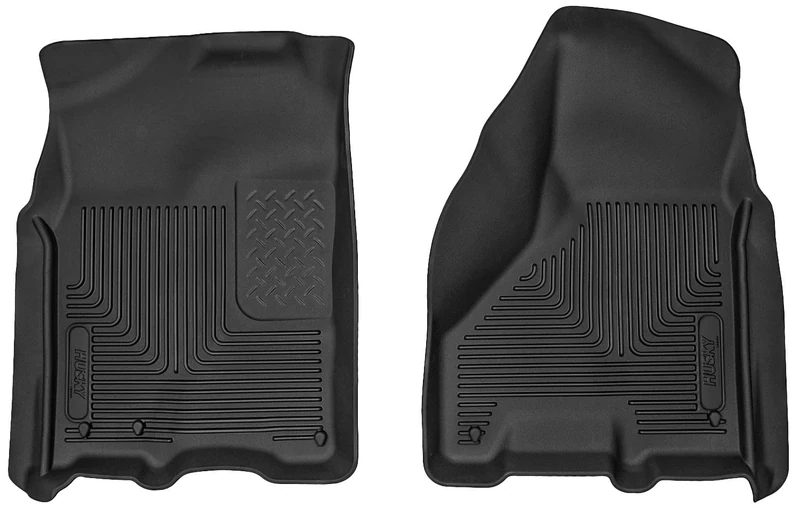 Husky Liners X-act Contour Floor Mats | Fits 2009-2024 Dodge Ram 1500 (19-24 Classic Body Only) 2010-2018 Dodge Ram 2500/3500 Mega/Crew Cab | Front Row, 2-pc Black - 53511