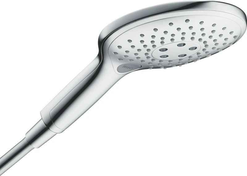 hansgrohe Raindance Select S - shower head, hand shower round (⌀ 150 mm) with 3 sprays, with anti-limescale function, chrome, 28587000