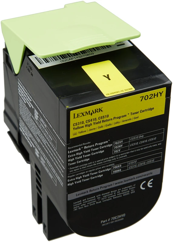 Lexmark 702hy High Capacity Return Program Toner Cartridge - Yellow