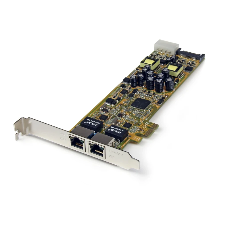 StarTech.com Dual Port PCI Express Gigabit Ethernet Network Card Adapter - 2 Port PCIe NIC 10/100/100 Server Adapter with PoE PSE (ST2000PEXPSE)