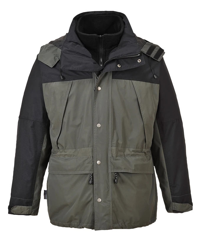 Portwest Orkney 3-in-1 Breathable Jacket, Size: L, Colour: Grey, S532GRRL