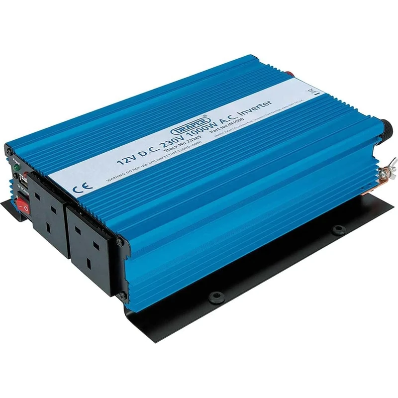 Draper 23245 DC-AC Inverter, 1000W, 12V/230V