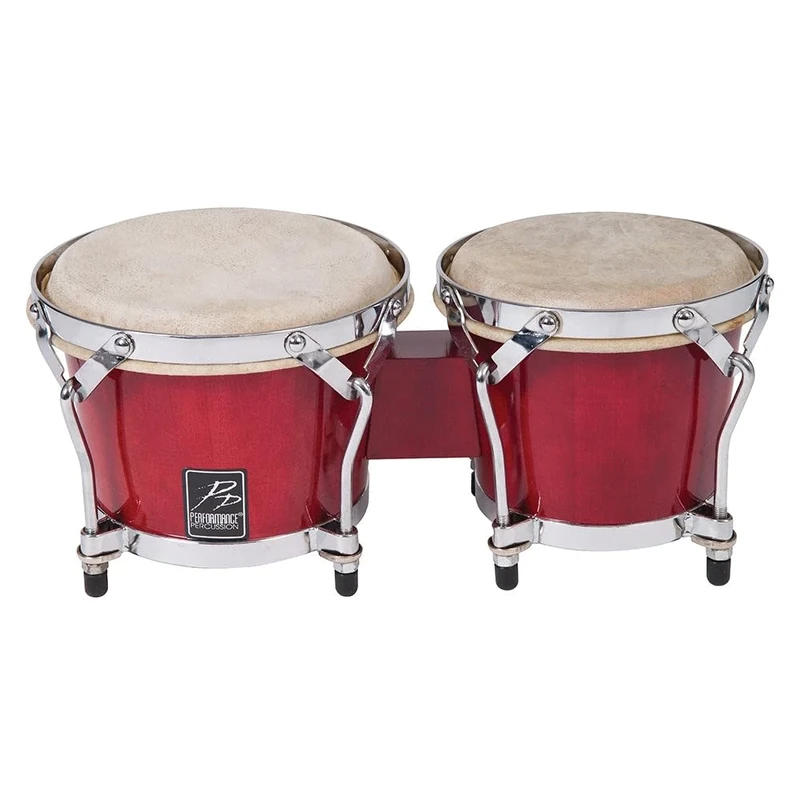 Performance Percussion Bongos - Trans Red Finish