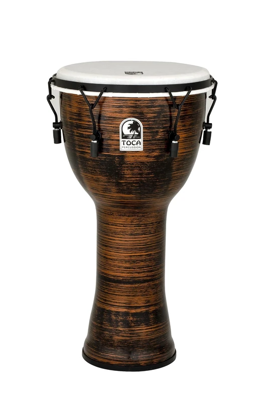Toca 12-Inch Freestyle II Mechanically Tuned Synthetic Head Djembe - Spun Copper
