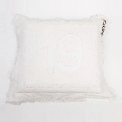 Mood collection 19 Number Printed Standard Cushion, 50 x 50 cm, Polyester, White, One Size