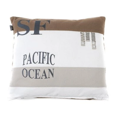 Mood collection Pacific Ocean Printed Standard Cushion, 50 x 50 cm, Polyester, Brown, One Size