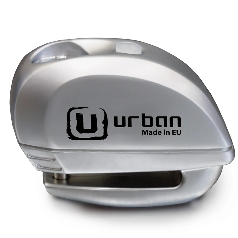 URBAN UR22 Disc Lock With or Without Alarm 120db, ON Button, Warning LED, Waterproof Module, Long Lasting Battery, Universal Anti Theft Wheel Lock Special for Scooters, Motorcycle, Bicycle, E-Scooters