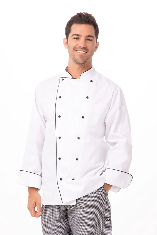 Chef Works B803-XL Newport Executive Unisex Chefs Jacket, X-Large Size, White