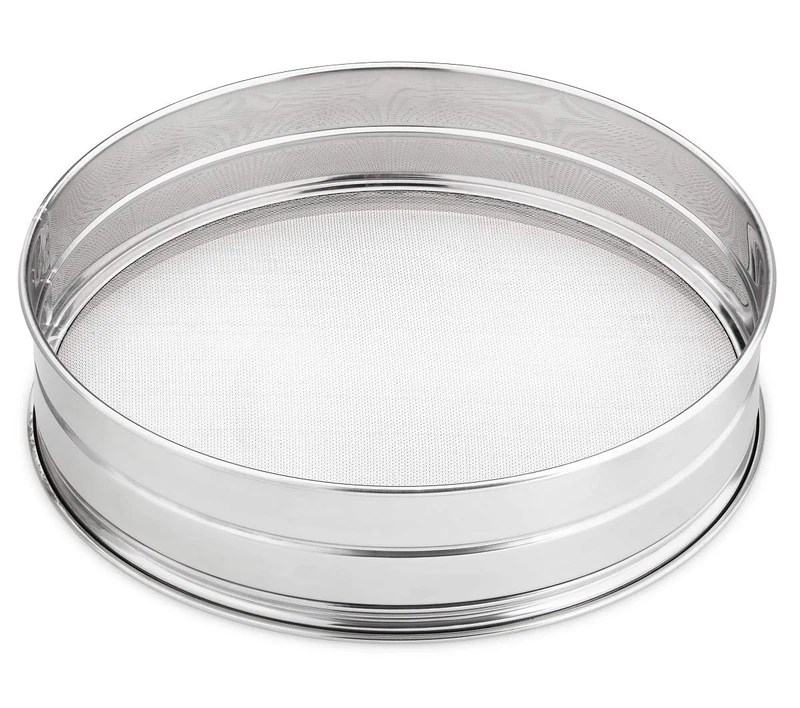 Thermohauser 8300003397 Large Sieve (Stainless Steel), fine, mesh Size 2.5 x 1.4 mm, Diameter 35.0 cm, Silver