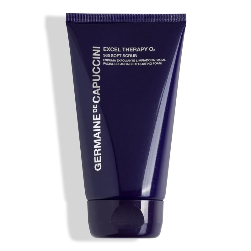 Germaine de Capuccini - Excel Therapy O2 I 365 Soft Scrub - Gentle Facial Exfoliator - Facial Cleansing Foam - Daily use - For all skin types - Anti-pollution protection - 150 ml