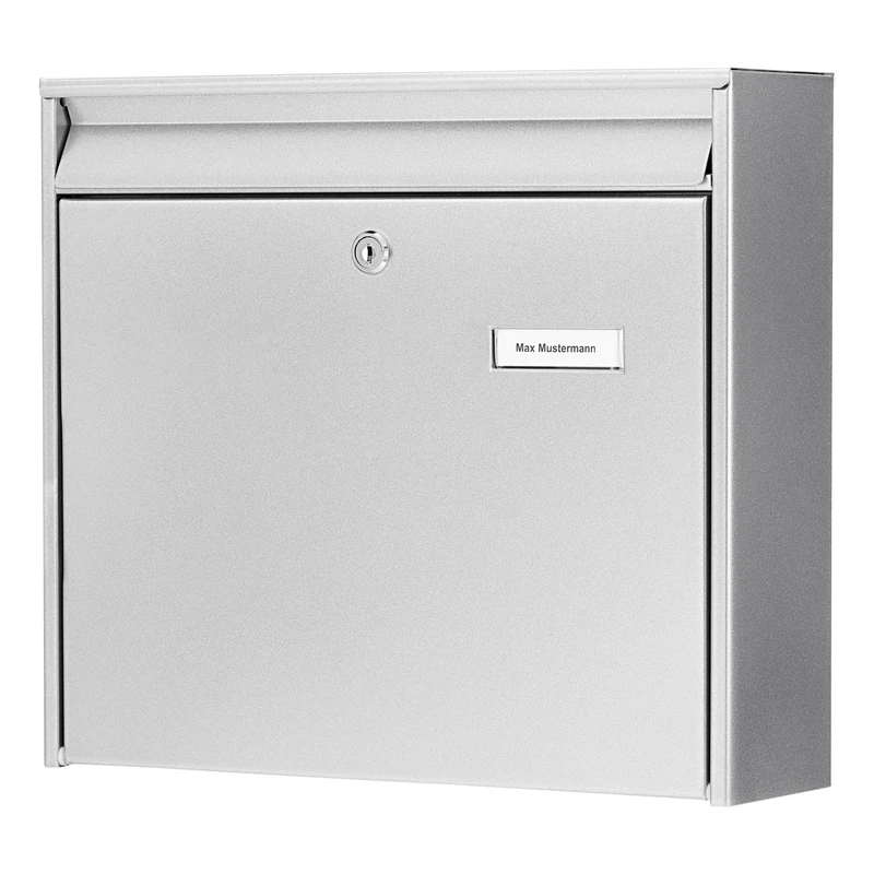 Burg-Wächter, Group Mailbox, Slot Size A4, Galvanised Steel, Mail 5877 Si, Silver