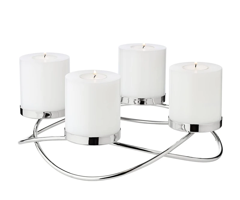 EDZARD Adventwreath Alva, diameter 33 cm, stainless steel - Image 1