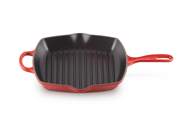 LE CREUSET Signature Enamelled Cast Iron Grillit Pan 26cm Cerise