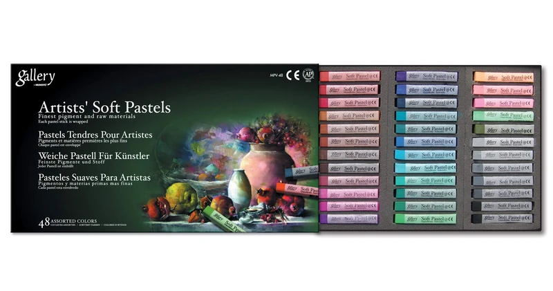 Gallery Soft Pastel Set, Thickness 1 cm, L: 6,5 cm, asstd Colours, 48asstd