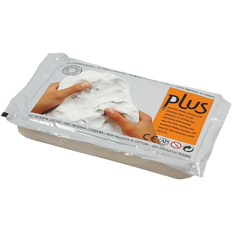 Self-Hardening Clay, light grey, 12x1000g