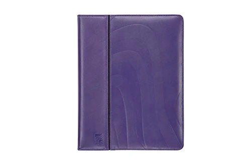 Apple iPad 2/3 Poro Leather Folio Case, Viewing Angles, Purple, Bumper Technology By Maroo