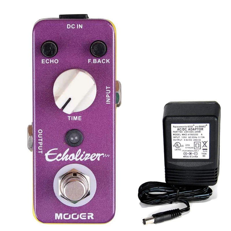 MOOER MDL3 Echolizer Delay Guitar Delay Effects Pedal 2.25 x 4.25 x 1.75"