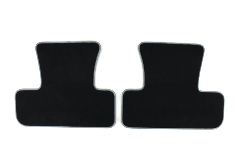 Audi 8R0061276MNO Premium Rear Textile Floor Mats Black/Silver Grey Q5 Pack of 2