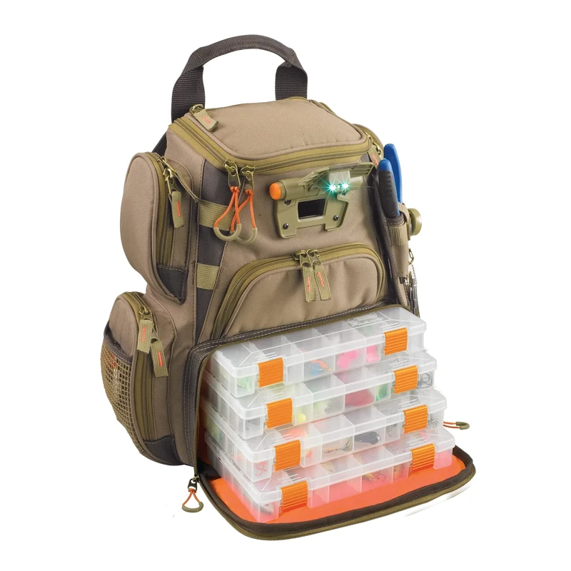 Wild River 435034-SSI Wild River Tackle Tek Recon Lighted Backpack 4 Trays - multi, N/A