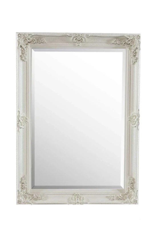 Mirror Abbey Baroque Style Rectangular Cream, 112x81, Beige - Image 1