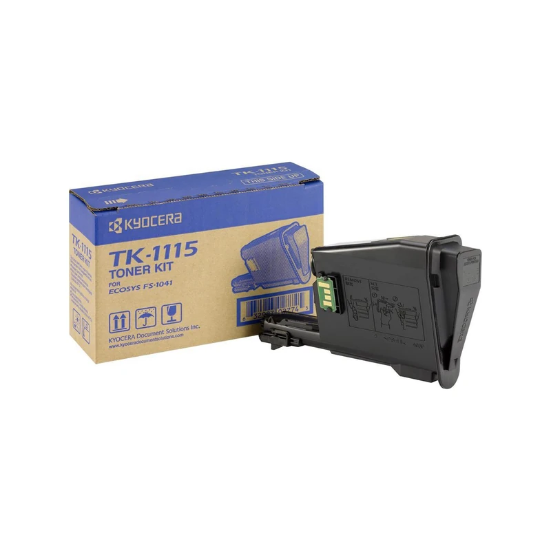 Kyocera TK-1115 Toner Black, 1,600 Pages, Original Premium Printer Cartridge 1T02M50NLV compatible with ECOSYS FS-1041, FS-1220MFP, FS-1320MFP