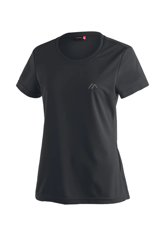 maier sports Waltraud, Women's T-Shirt, Functional Shirt with Round Neck for Hiking and Leisure, Dryprotec Technology, Breathable, NFC chip for Easy Recycling Black