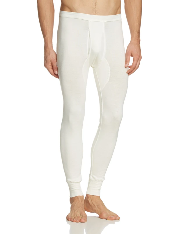 Susa Men's Angora Long Trousers S8010060 Thermal Bottoms, White (Wool White S122), XXL