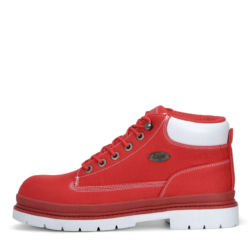Lugz Men's Drifter Ripstop Fashion Boot, Red/White, 9.5 UK