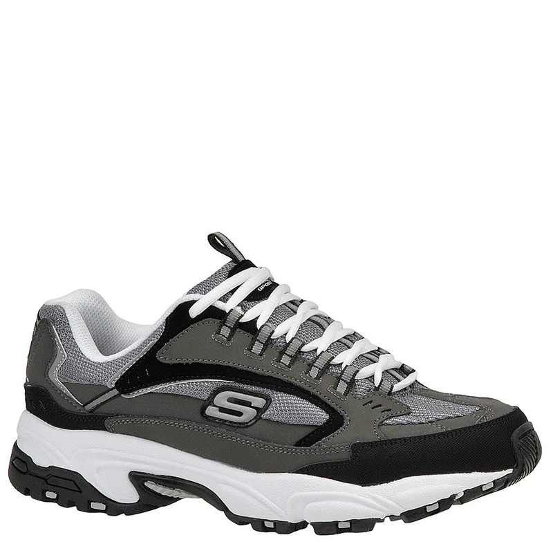 Skechers Men's Stamina Cutback Trainers, Dark Grey Black, 10 UK