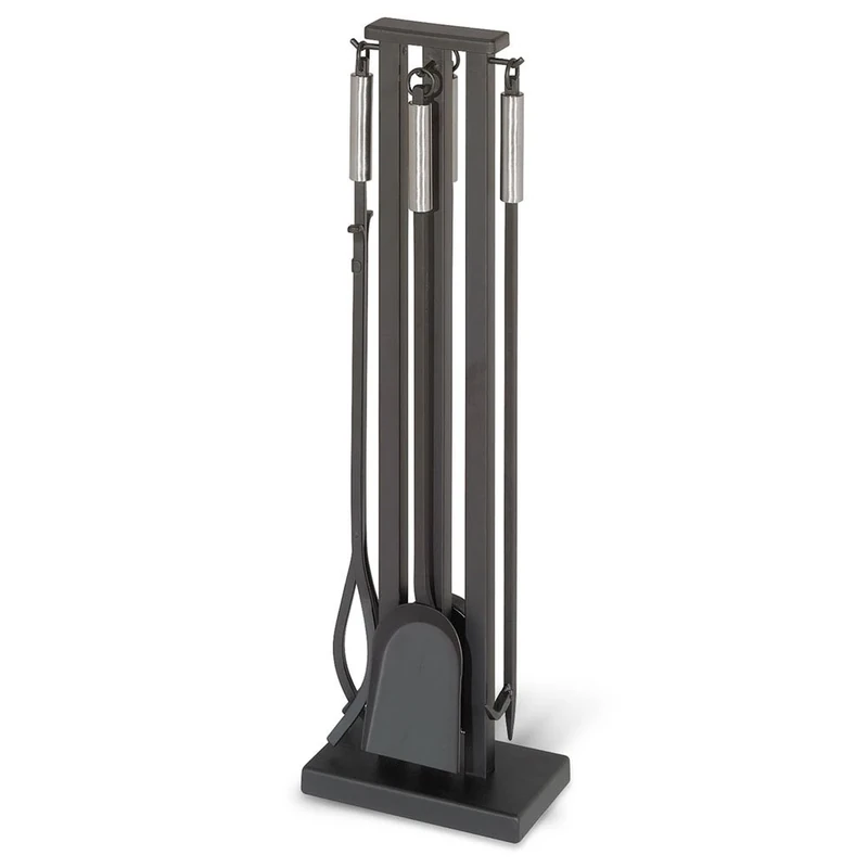 Pilgrim Home and Hearth 18039 Contemporary Fireplace Tool Set, Matte Black, 32" H, 22 Lb