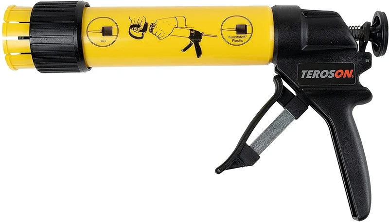 TEROSON ET Staku Pistol, Cartridge Gun for Single Cartridges (290ml, 300ml, 310ml) and easy application, 1x Caulking Tool