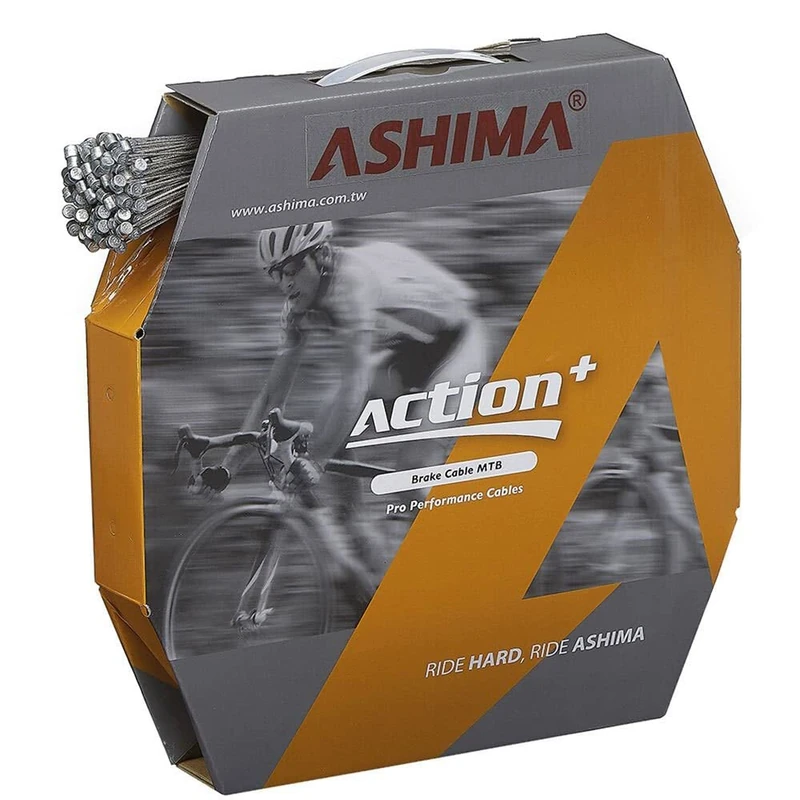 Ashima Mtb Universale Action+ Slick Brake Cable 100 Units 1.5 x 1700 mm