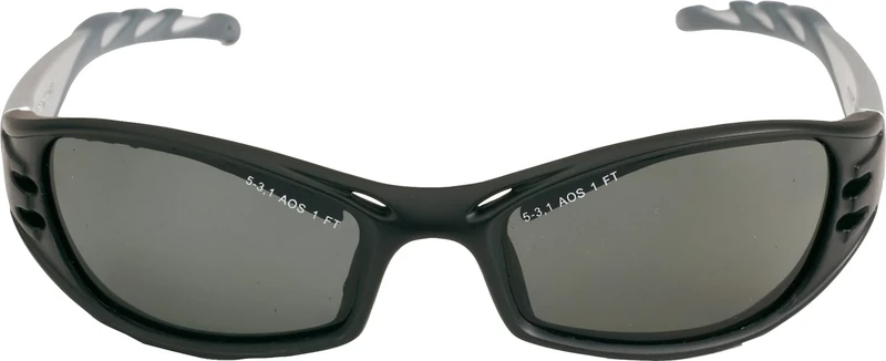 3M Fuel Safety Glasses, Silver/Black Frame, Anti-Scratch, Grey Polarised Lens, 71502-00005