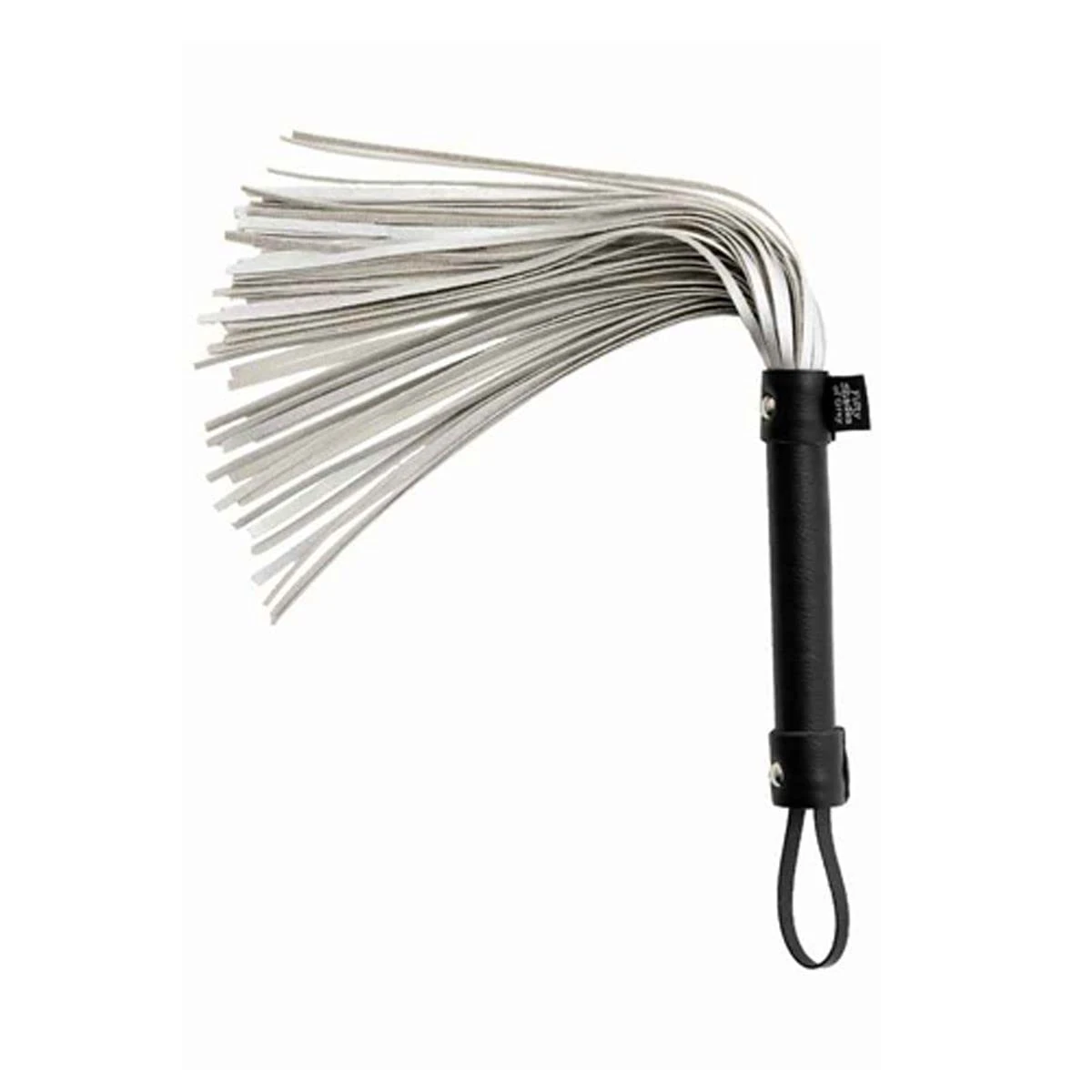 Fifty Shades of Grey Please Sir Metallic Faux Leather Flogger for Beginner's - Black/Silver