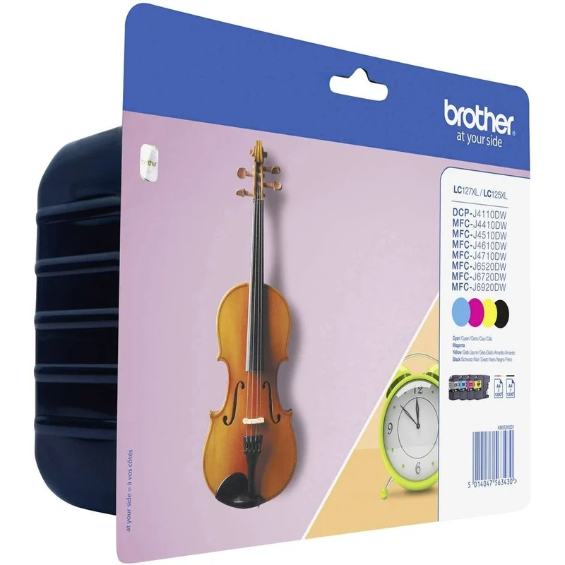 Brother LC-127XL Cyan/Magenta/Yellow/Black High Yield Inkjet Cartridges (Pack of 4) LC127XLVALBP