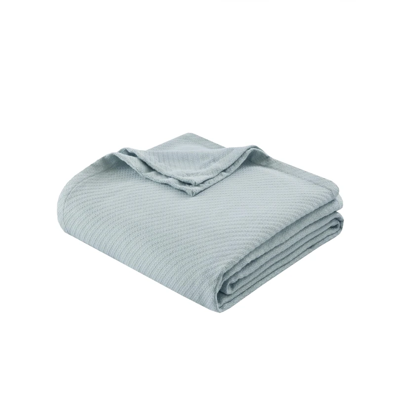 Madison Park Premier Comfort Liquid Cotton Blanket, Full/Queen, Light Blue