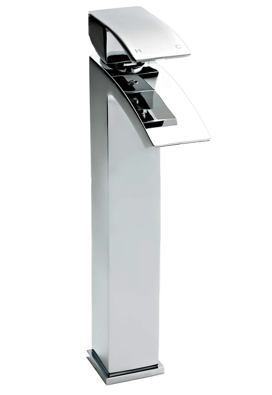 Nuie TSI307 Vibe | Modern Bathroom Square High Rise Mixer Tap, 52 x 307 x 139mm, Chrome