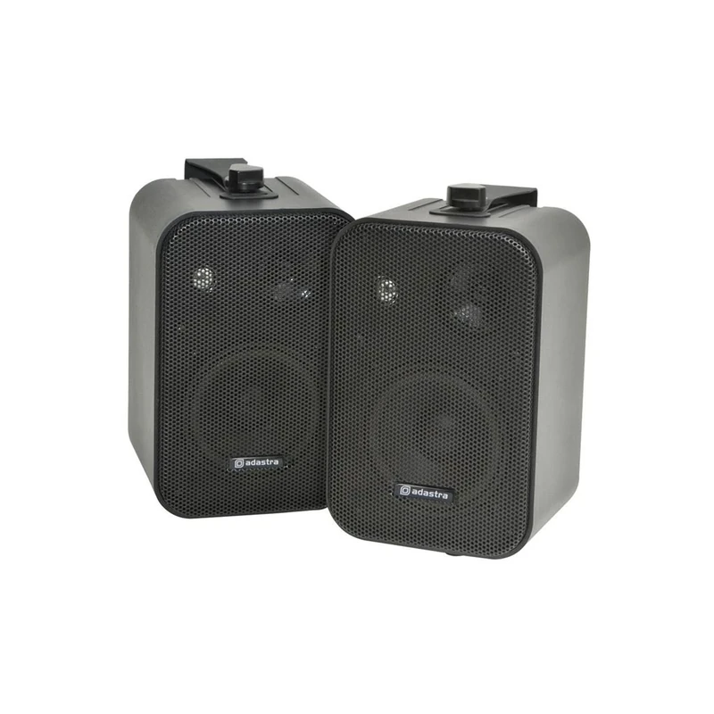 Adastra B30V-B Powerful 3 Way Speaker with Mounting Brackets - Black (Pack of 2)