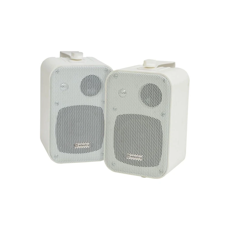 Adastra B30V-W Powerful 3 Way Speaker with Mounting Brackets - White (Pack of 2)