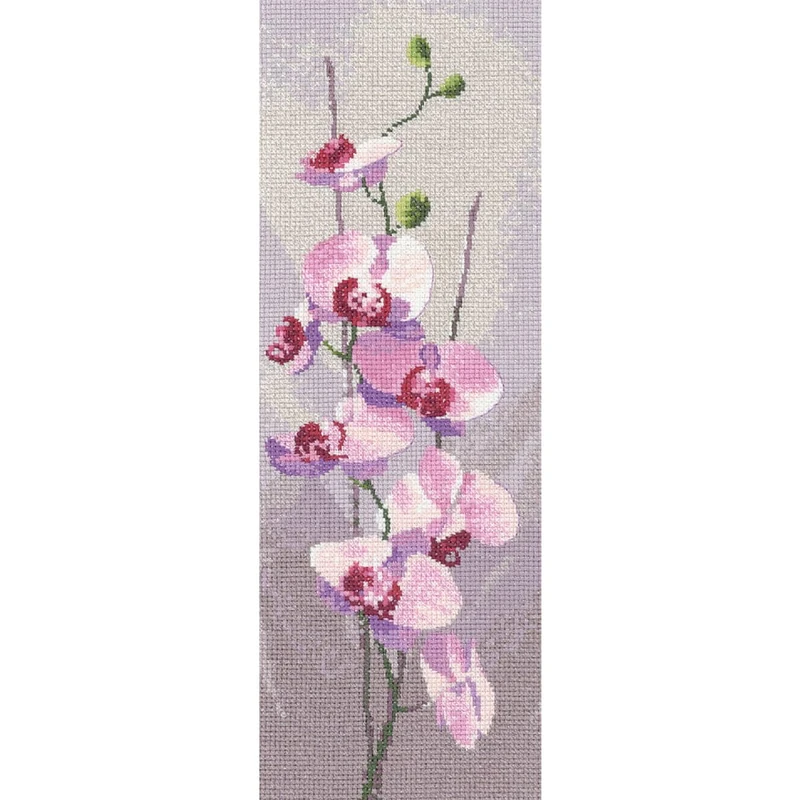 Heritage JCOR686-A Orchid Board (A) Counted Cross Stitch Kit 11x31cm - Image 1