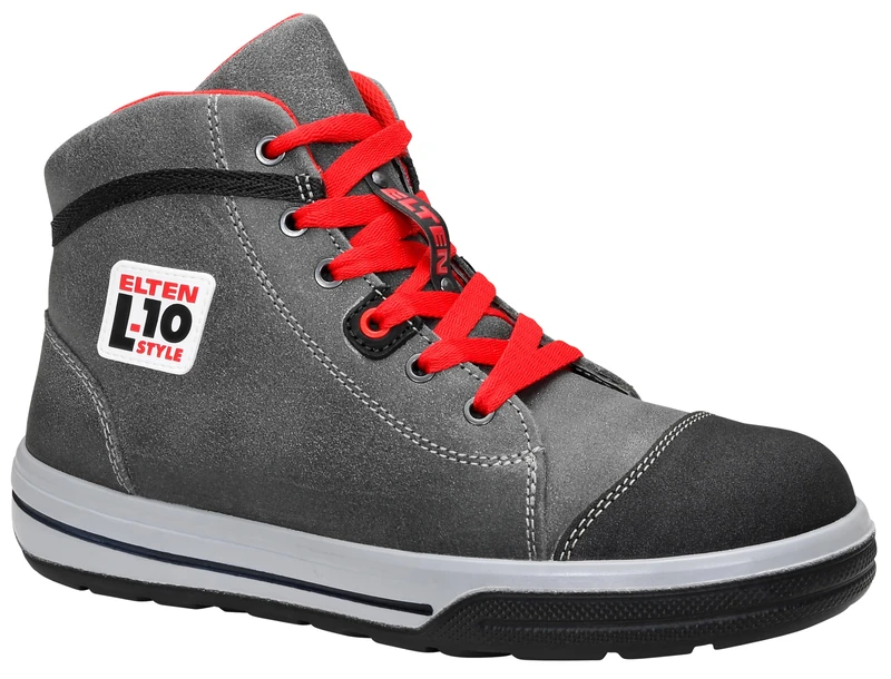 Elten El-762071_43 Safety Shoes, Grey-Red, 43 Size