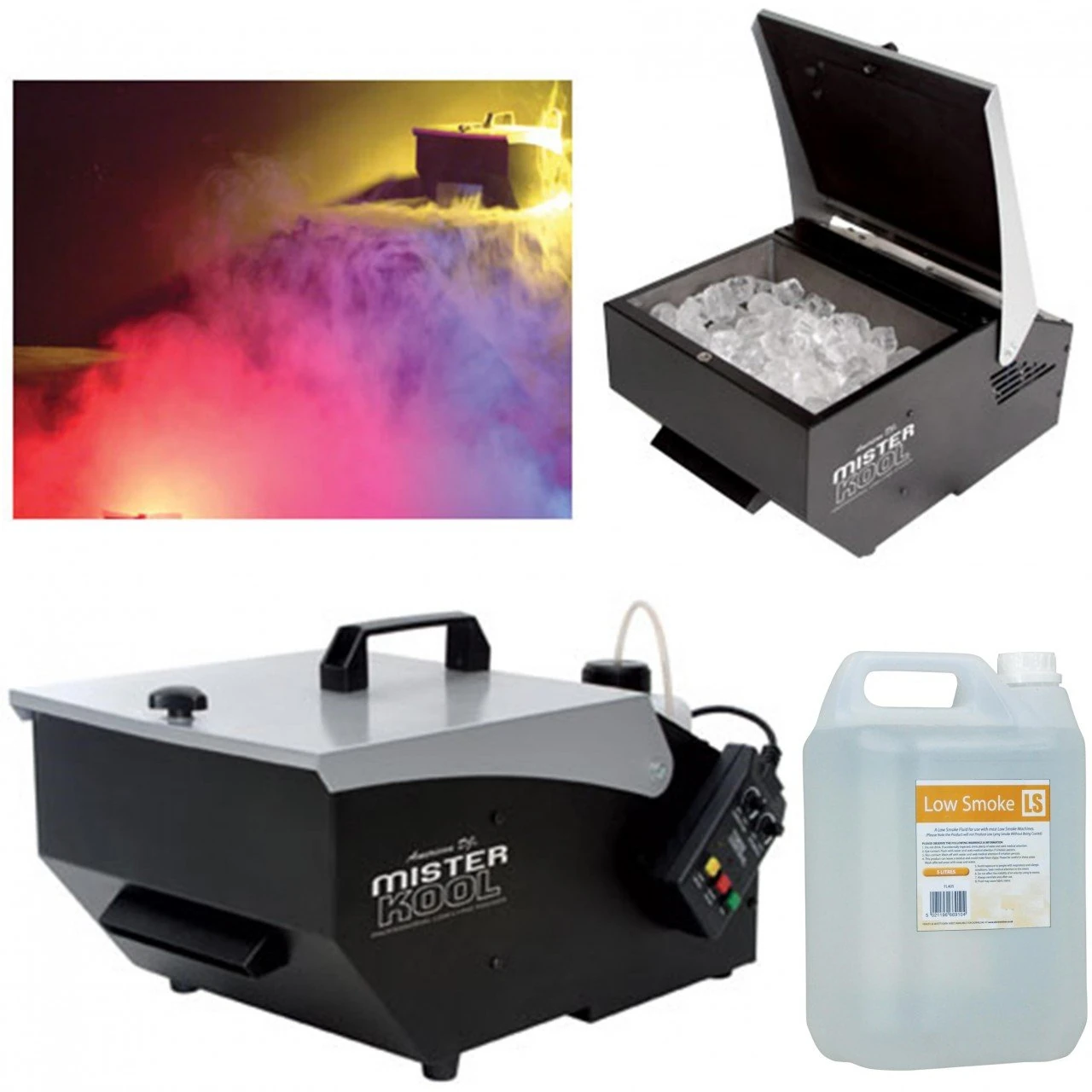 American DJ Mister Kool Low Fog Machine Dry Ice Effect Smoke Machine Inc 5l