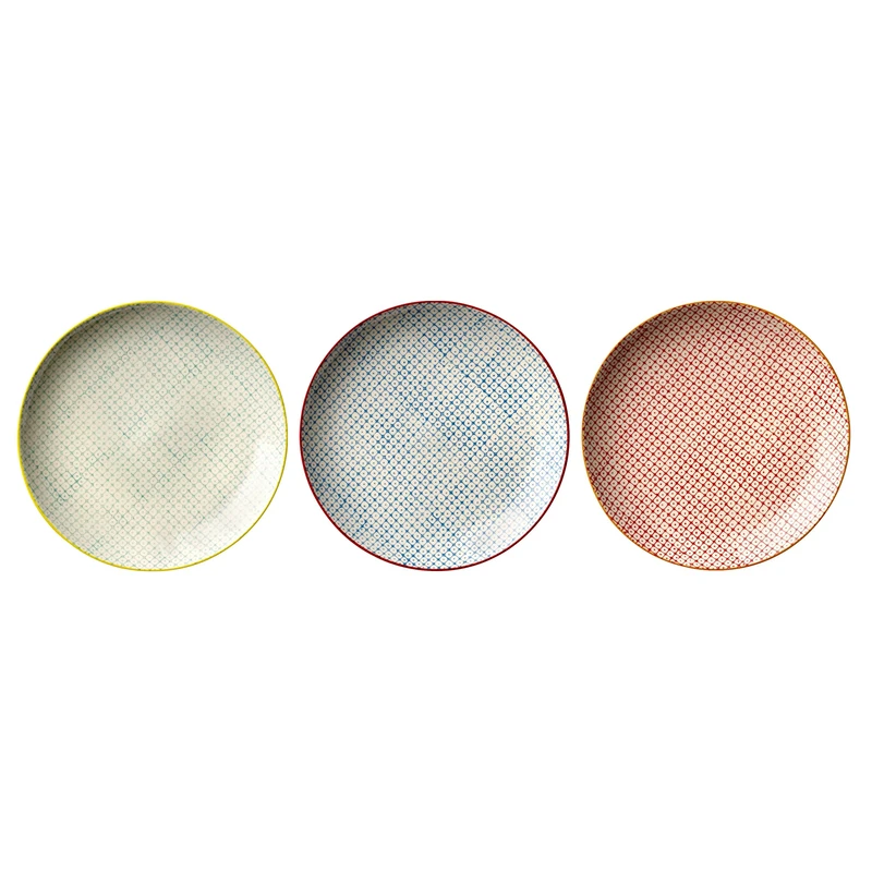 Bloomingville 'Carla/Food Plates Diameter 25 cm Set of 3 Handmade
