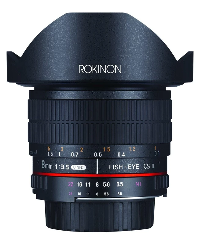 Rokinon HD HD8M-P 8mm f/3.5 HD Fisheye Lens with Removable Hood for Pentax