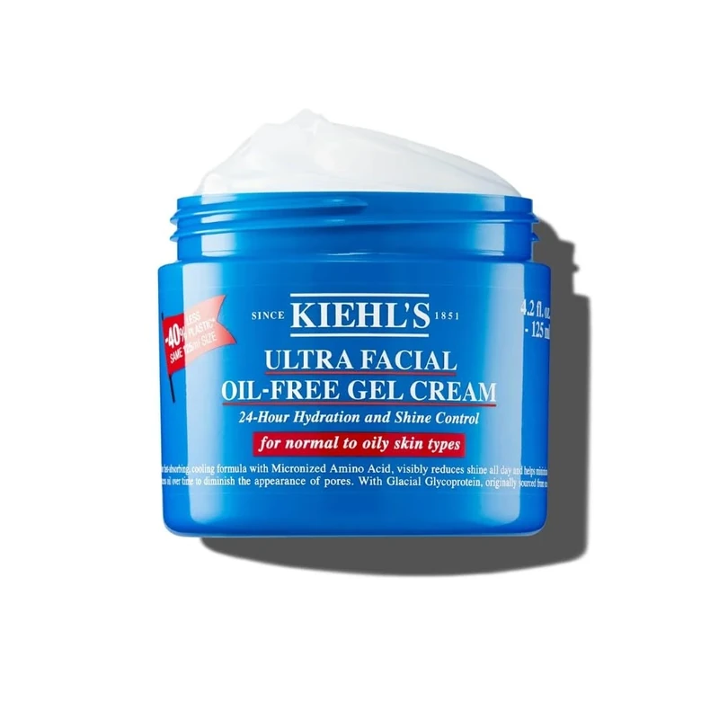 Kiehl's Ultra Facial Oil-Free Gel Cream for Oily to Normal Skin, Non-comedogenic, Alcohol-free, Fragrance-free, 125Ml