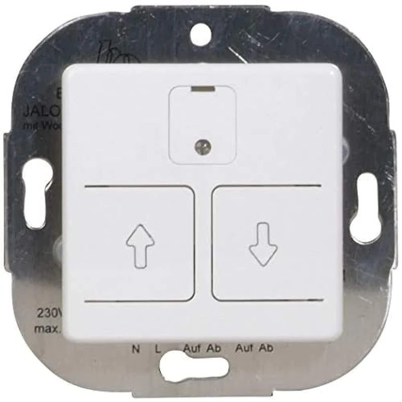 Opus 512.615.37 Electric Roller Shutter Switch 24-car, PW with Cover 230 V, max. 750 VA, Polar White