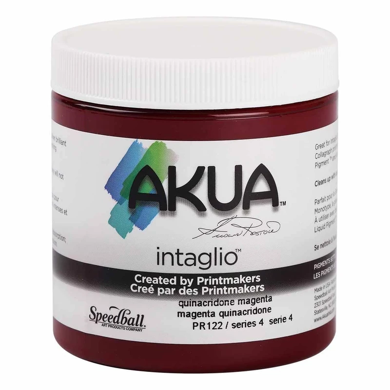 Akua Intaglio Ink, Quinacridone Magenta, 8 Oz